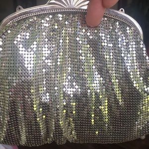 Silver mesh purse